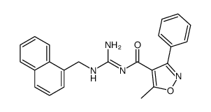 N-(amino(naphthalen-1-ylmethylamino)methylene)-5-methyl-3-phenylisoxazole-4-carboxamide结构式