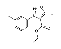 5-methyl-3-m-tolyl-isoxazole-4-carboxylic acid ethyl ester Structure