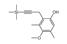 4-methoxy-3,5-dimethyl-2-(3-trimethylsilylprop-2-ynyl)phenol结构式