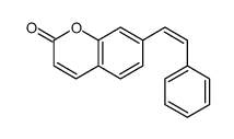 7-(2-phenylethenyl)chromen-2-one Structure