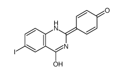 6-iodo-2-(4-oxocyclohexa-2,5-dien-1-ylidene)-1H-quinazolin-4-one结构式
