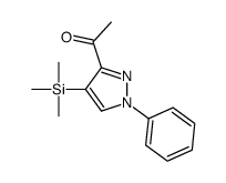 1-(1-phenyl-4-trimethylsilylpyrazol-3-yl)ethanone结构式