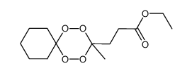 3-(3-methyl-1,2,4,5-tetraoxa-spiro[5.5]undec-3-yl)-propionic acid ethyl ester结构式