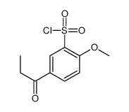 2-methoxy-5-propanoylbenzenesulfonyl chloride Structure