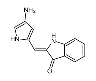 (2E)-2-[(4-amino-1H-pyrrol-2-yl)methylidene]-1H-indol-3-one结构式
