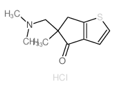 3-(dimethylaminomethyl)-3-methyl-8-thiabicyclo[3.3.0]octa-6,9-dien-4-one Structure