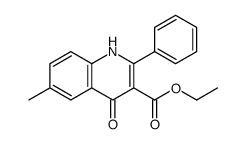 ethyl 6-methyl-4-oxo-2-phenyl-1H-quinoline-3-carboxylate Structure