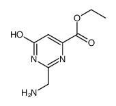 ethyl 2-(aminomethyl)-4-oxo-1H-pyrimidine-6-carboxylate结构式
