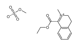 1-ethoxycarbonyl-2-methyl-3,4-dihydroisoquinolinium monomethylsulfate Structure