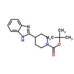 tert-Butyl 4-(1H-benzo[d]imidazol-2-yl)piperidine-1-carboxylate Structure