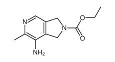 7-amino-6-methyl-1,3-dihydro-pyrrolo[3,4-c]pyridine-2-carboxylic acid ethyl ester结构式