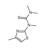 1,1,3-trimethyl-3-(4-methyl-1,3-thiazol-2-yl)thiourea结构式