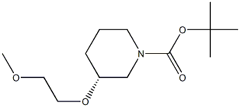 tert-butyl (3R)-3-(2-methoxyethoxy)piperidine-1-carboxylate结构式