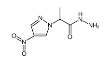 1H-Pyrazole-1-acetic acid, α-methyl-4-nitro-, hydrazide结构式