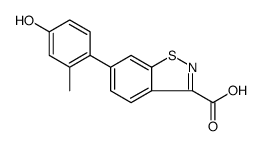 1,2-Benzisothiazole-3-carboxylic acid, 6-(4-hydroxy-2-methylphenyl)-结构式