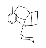 (cyclo-C6H11)3SnC6H4-m-CH3 Structure