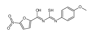 N-[(4-methoxyphenyl)carbamothioyl]-5-nitrofuran-2-carboxamide结构式