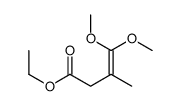 ethyl 4,4-dimethoxy-3-methylbut-3-enoate结构式
