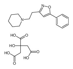 2-(carboxymethyl)-2,4-dihydroxy-4-oxobutanoate,5-phenyl-3-(2-piperidin-1-ium-1-ylethyl)-1,2-oxazole结构式