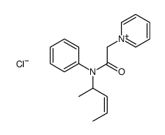 N-pent-3-en-2-yl-N-phenyl-2-pyridin-1-ium-1-ylacetamide,chloride结构式