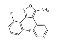 5-amino-3-(2,6-difluorophenyl)-4-(4-pyridyl)isoxazole结构式