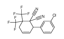 2-(3-Chloro-phenyl)-6,6-bis-trifluoromethyl-cyclohex-3-ene-1,1-dicarbonitrile结构式