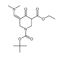 1-tert-butyl 3-ethyl 5-((dimethylamino)methylene)-4-oxopiperidine-1,3-dicarboxylate结构式