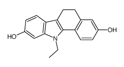 11-ethyl-6,11-dihydro-2,8-dihydroxy-5H-benzo[a]carbazole结构式