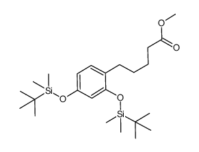 methyl 5-[2,4-bis(tert-butyldimethylsilyloxy)phenyl]pentanoate Structure