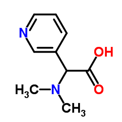 2-(dimethylamino)-2-(pyridin-3-yl)acetic acid结构式
