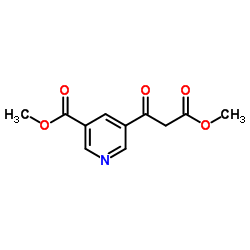 Methyl 5-(3-methoxy-3-oxopropanoyl)nicotinate结构式