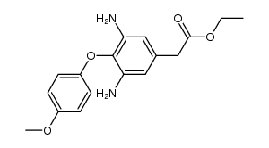 ethyl 2-(3,5-diamino-4-(4-methoxyphenoxy)phenyl)acetate Structure