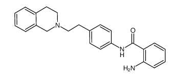 2-amino-N-(4-(2-(3,4-dihydroisoquinolin-2(1H)-yl)ethyl)phenyl)benzamide structure