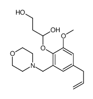 1-[2-methoxy-6-(morpholin-4-ylmethyl)-4-prop-2-enylphenoxy]propane-1,3-diol结构式
