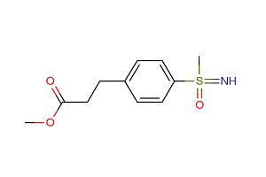 methyl 3-[4-(S-methylsulfonimidoyl)phenyl]propanoate结构式