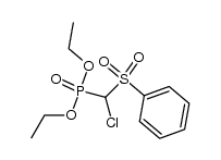 α-chloro-α-diethoxyphosphorylmethyl phenyl sulfone结构式