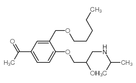 1-(4-(2-Hydroxy-3-((1-methylethyl)amino)propoxy)-3-(pentyloxymethyl)ph enyl)ethanone结构式