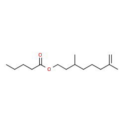 (-)-Pentanoic acid 3,7-dimethyl-7-octenyl ester结构式