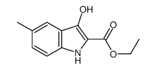 ethyl 3-hydroxy-5-methyl-1H-indole-2-carboxylate结构式