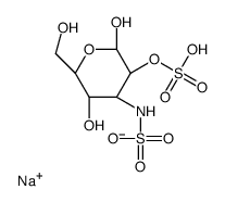 sodium,[(2S,3R,4S,5S,6R)-2,5-dihydroxy-6-(hydroxymethyl)-4-(sulfoamino)oxan-3-yl] sulfate结构式