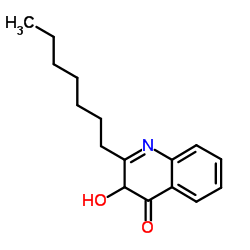 2-庚基-3-羟基-4(1H)-喹啉酮结构式