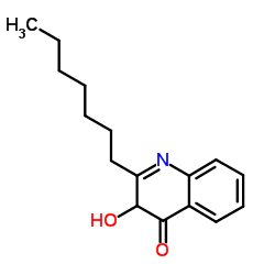 2-Heptyl-3-hydroxy-4(1H)-quinolinone structure