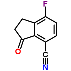 7-Fluoro-3-oxo-4-indanecarbonitrile structure