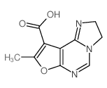 8-甲基-2,3-二氢呋喃并[3,2-e]咪唑并-[1,2-c]嘧啶-9-羧酸结构式