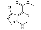 methyl 5-chloro-7H-pyrrolo[2,3-d]pyrimidine-4-carboxylate结构式