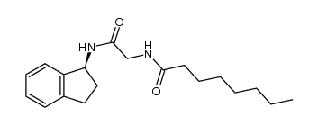 N-(((S)-2,3-dihydro-1H-inden-1-ylcarbamoyl)methyl)octanamide Structure