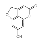 7-Hydroxyfuro[4,3,2-de]chromen-4(2H)-one structure
