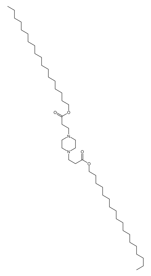 octadecyl 3-[4-(3-octadecoxy-3-oxopropyl)piperazin-1-yl]propanoate结构式