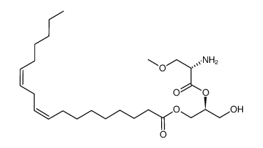 1-O-linoleoyl-(2S)-O-(O-methyl-L-seryl)glycerol Structure