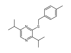 2-(4-methylbenzylthio)-3,6-diisopropylpyrazine结构式